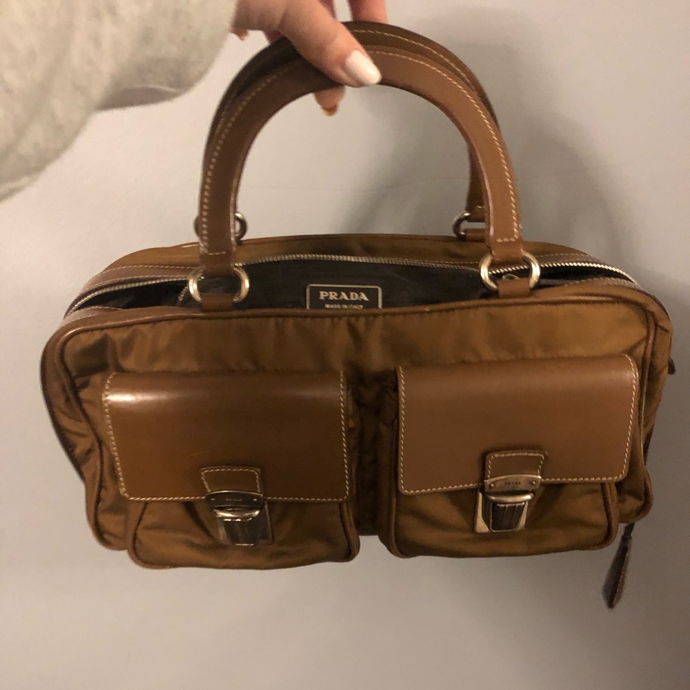 Vintage brown prada handbag